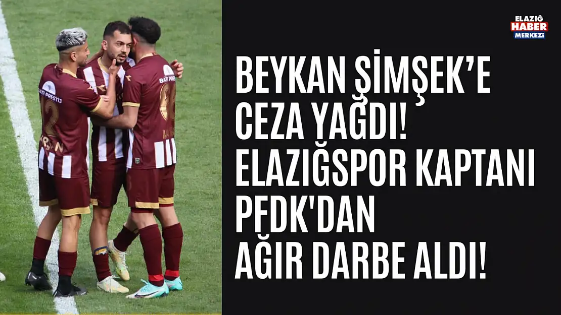 Elazığspor Kaptanı Pfdk'dan Ağır Darbe Aldı!