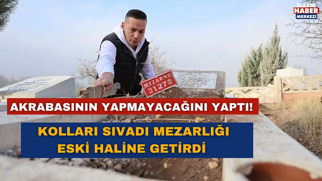 Tahrip Edilen Mezarlığı Duyarlı Vatandaş  Eski Haline Getirdi