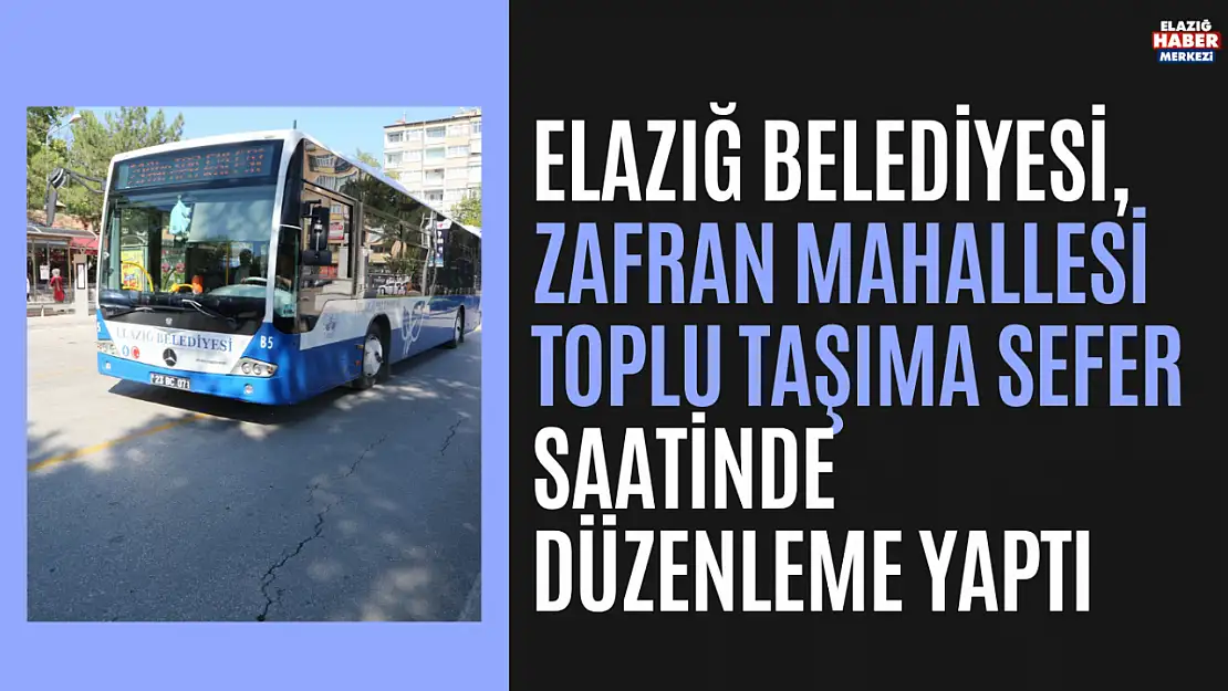 Zafran Sefer Saatlerinde Düzenlemeye Gidildi!