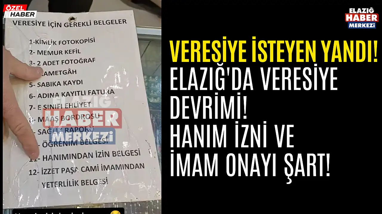 Veresiye Almak İsteyenler Bu Listeyi Görünce Vazgeçiyor