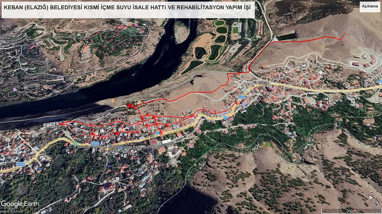Keban Belediyesi, İçme Suyu İsale Hattı ve Rehabilitasyon Yapım İşi İhalesine Çıkacak
