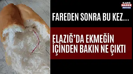 Elazığ'da Ekmeğin İçiden Bakın Ne Çıktı