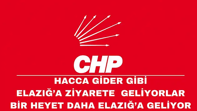 Bir CHP Heyeti Daha Elazığ'a Geliyor