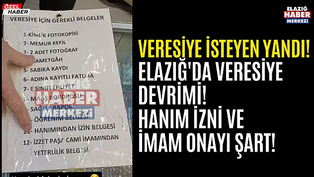 Veresiye Almak İsteyenler Bu Listeyi Görünce Vazgeçiyor