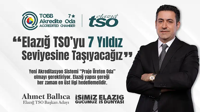 Ahmet Ballıca: ETSO'yu Hak Ettiği 7 Yıldızlı Oda Statüsüne Taşıyacağız