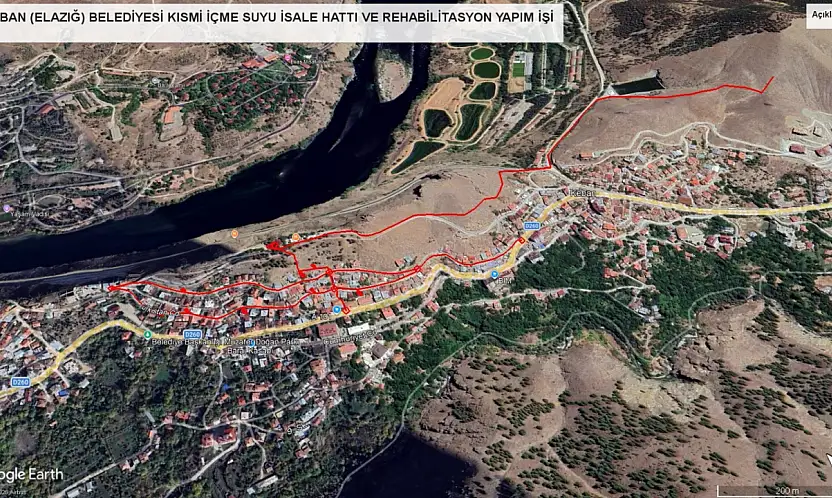 Keban Belediyesi, İçme Suyu İsale Hattı ve Rehabilitasyon Yapım İşi İhalesine Çıkacak