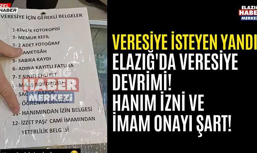 Veresiye Almak İsteyenler Bu Listeyi Görünce Vazgeçiyor